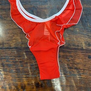 We Are HAH Fly Girl Mesh Panty Blood Orange NWT size small